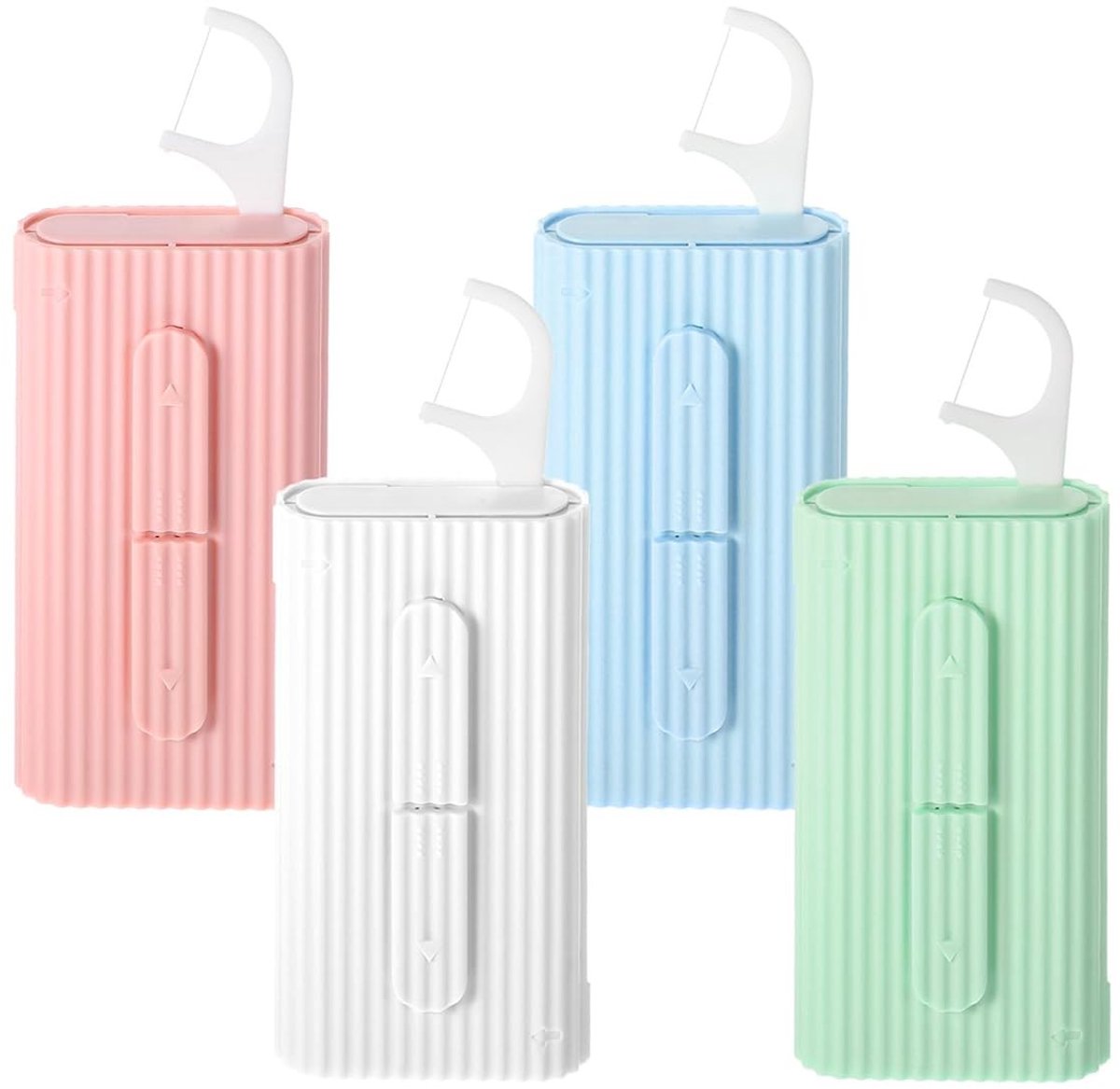 Dailygoods- Opbergdoos Draagbaar - Flosshouder - Tandenstokerdispenser - Compact - 10 Stuks - 85 x 42 mm - Flosdoos