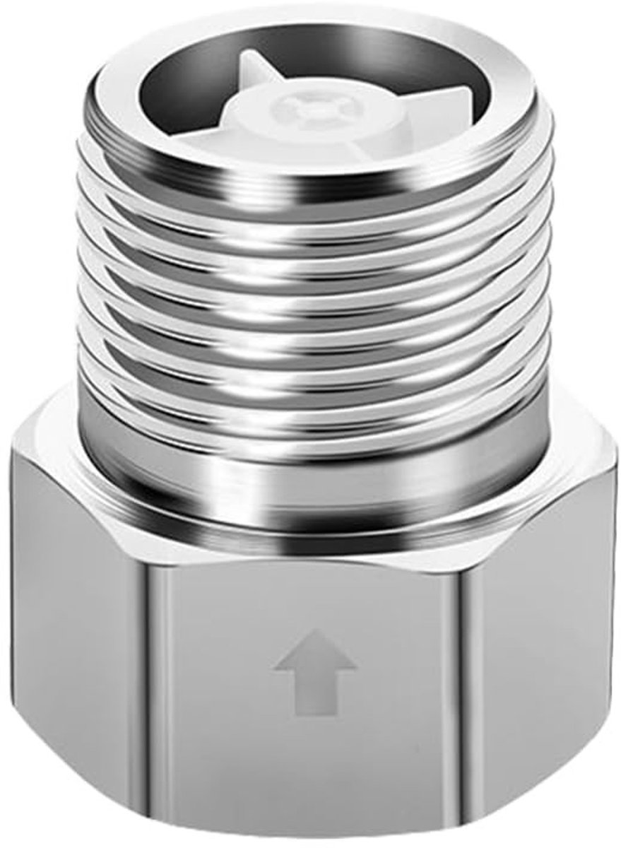 Dailygoods- Terugslagklep G1/2 inch - Koper/Roestvrij Staal - 20 mm Diameter - Eenrichtingsstroomventiel - Voor Watertank/Boiler - Fijne Afwerking - Waterklep