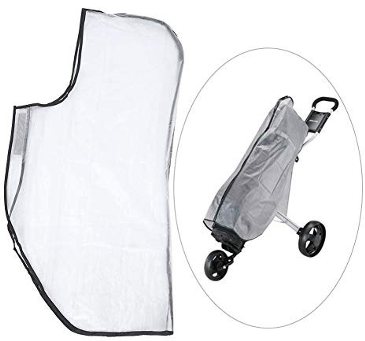 Dailygoods- Golftas Regenhoes Waterdicht - Golftas Beschermhoes - Golftrolley Bescherming - Lichtgewicht PVC - Opvouwbaar - Gemakkelijk te Gebruiken - Golftasbescherming