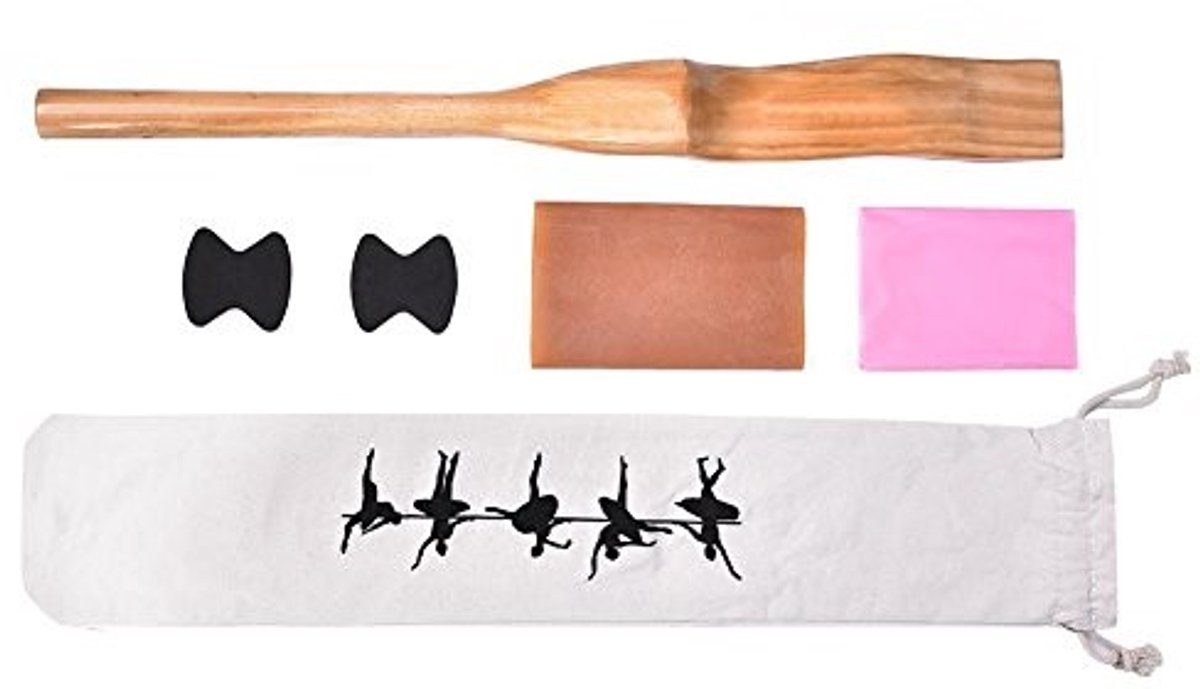 Dailygoods- Balletligstoel Hout - Geschikt voor EU-schoenmaat 30-45 - Afmetingen 72 x 7 x 3,5 cm - Perfect voor Ballet en Yoga - Hoogwaardige Kwaliteit - Lichtgewicht 1018 g - Rekstaaf