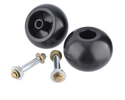 Dailygoods- Deck Wheel Set - 2 Stuks - Inclusief Hardware - Geschikt voor Exmark 109-2098 - Boring 5/8" - Wielmaat 5x3 1/4 - Glad Loopvlak - Grasmaaierwiel