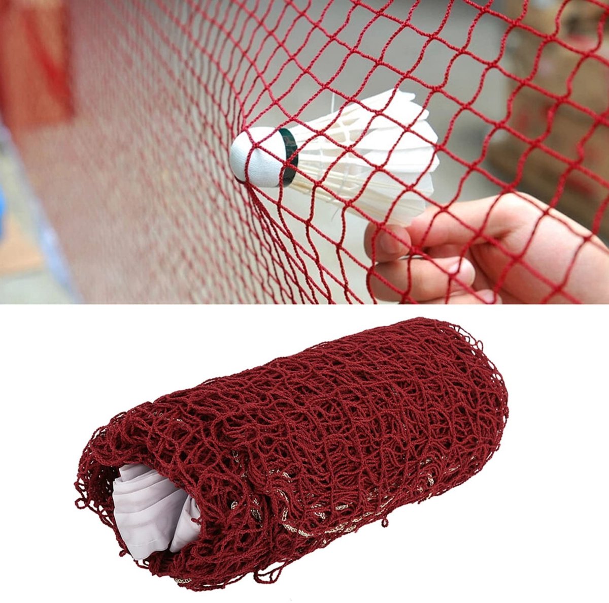 Dailygoods- Badmintonnet Verstelbare Hoogte - Draagbaar - Duurzaam - Polypropyleenvezel - 6,5m - Voor Buiten/Gym - Sportnet