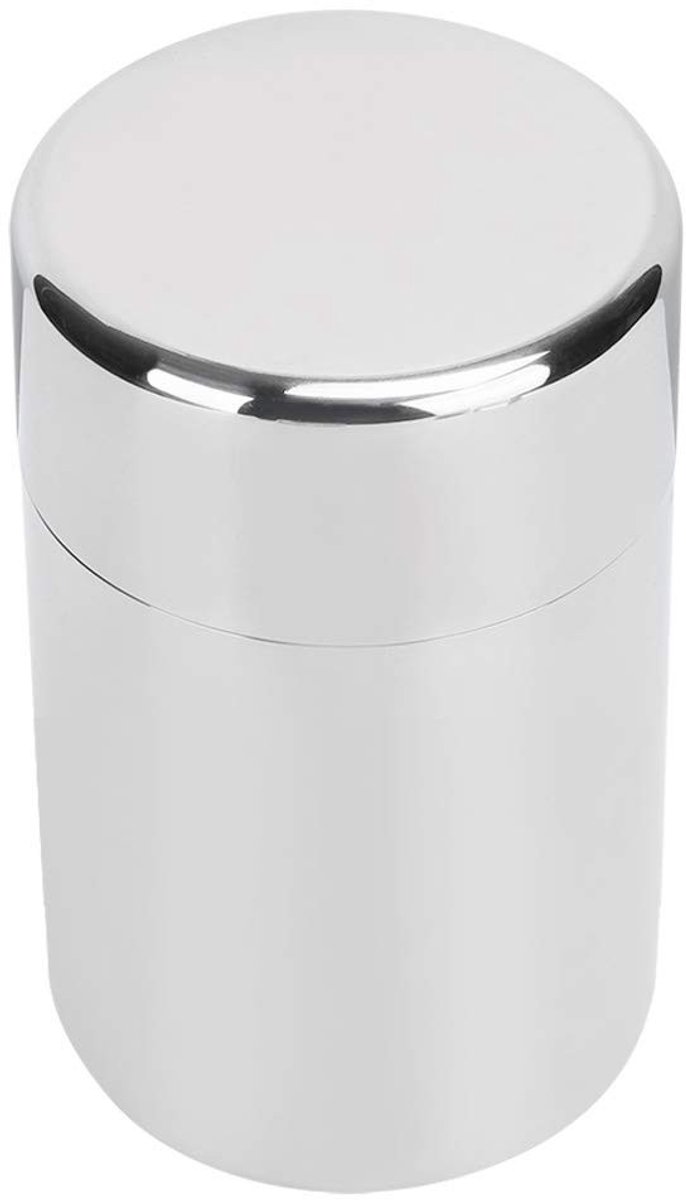 Dailygoods- Theeblik 400ml - Thee Container - Roestvrij Staal - Dubbele Deksel - Voor Losse Thee - Lichtgewicht 209g - Theecontainer