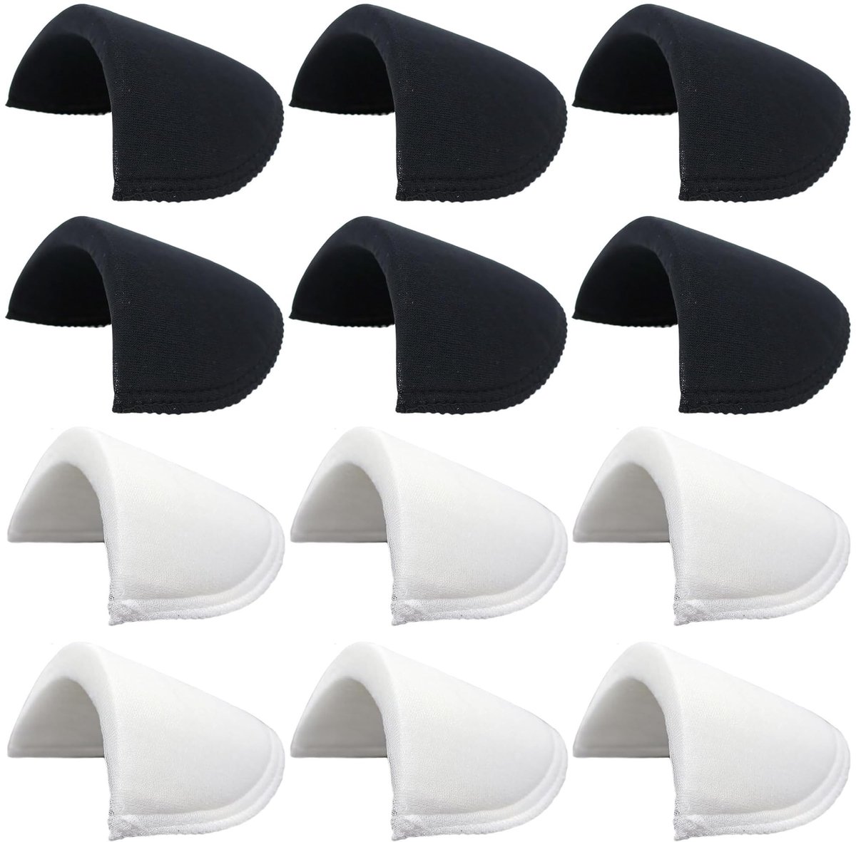 Dailygoods- Schouderkussens 6 Paar - Zelfklevende Schoudervullingen - Schoudervullingen voor Kleding - Schouder Pads - Sponsmateriaal - Voor Naaien van Accessoires - Schoudervulling