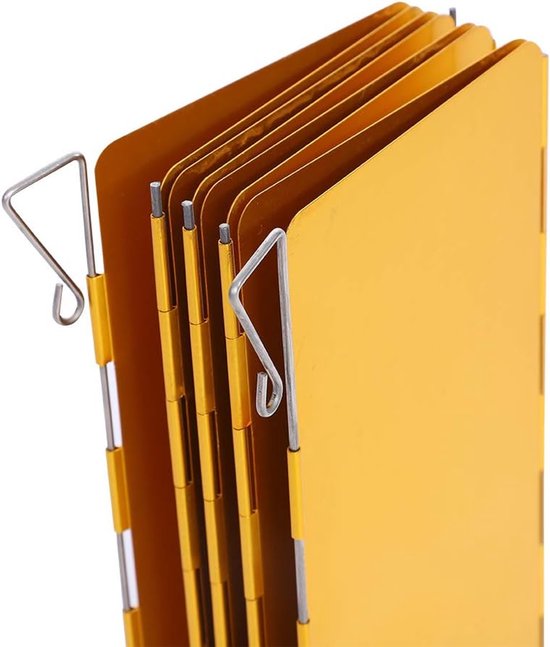 Kampeer Kookplaat Windscherm - Opvouwbaar Windscherm - Buiten Koken - 8-Delig Ontwerp - 25cm Hoog - Rood — afbeelding 5