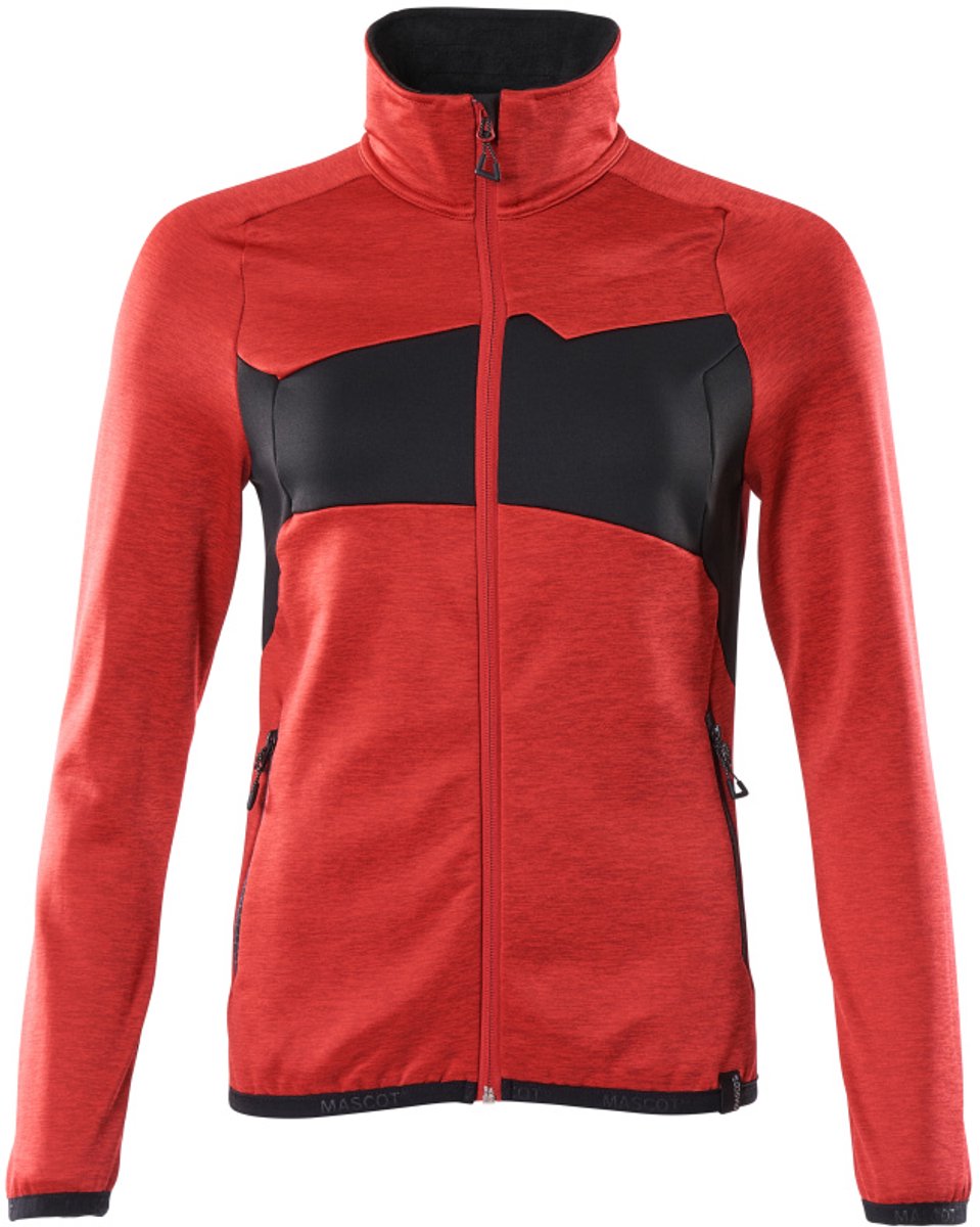Mascot Accelerate Fleecetrui met rits 18153-316 - signaalrood/zwart - XS