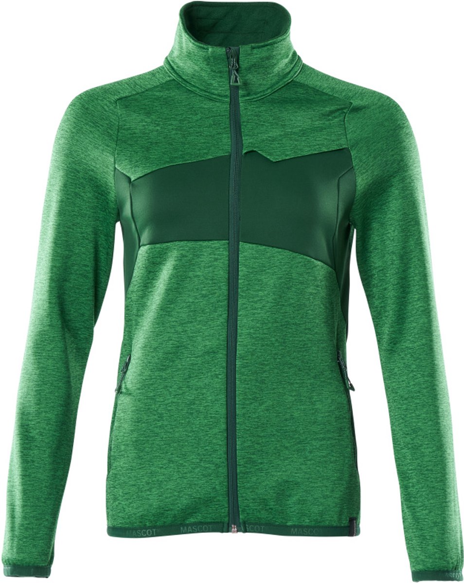 Mascot Accelerate Fleecetrui met rits 18153-316 - helder groen/groen - 2XL