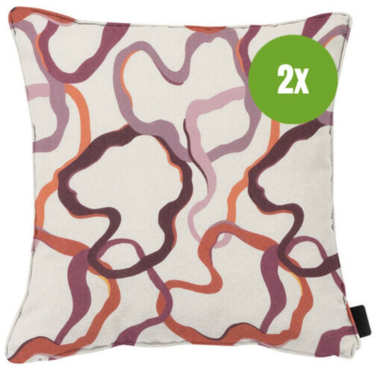 Sierkussen paspel ca.50x50cm Blaze purple 2 stuks
