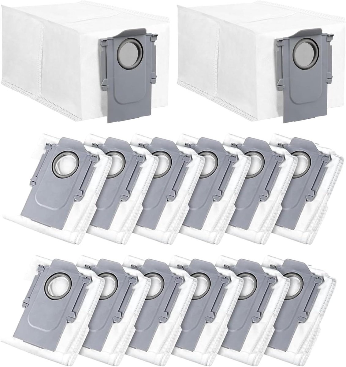 Stofzakken Robot Stofzuiger - Stofzuigerzakken Robot - Hygiënisch Huis - Specifiek Model - 16 Stuks - Wit