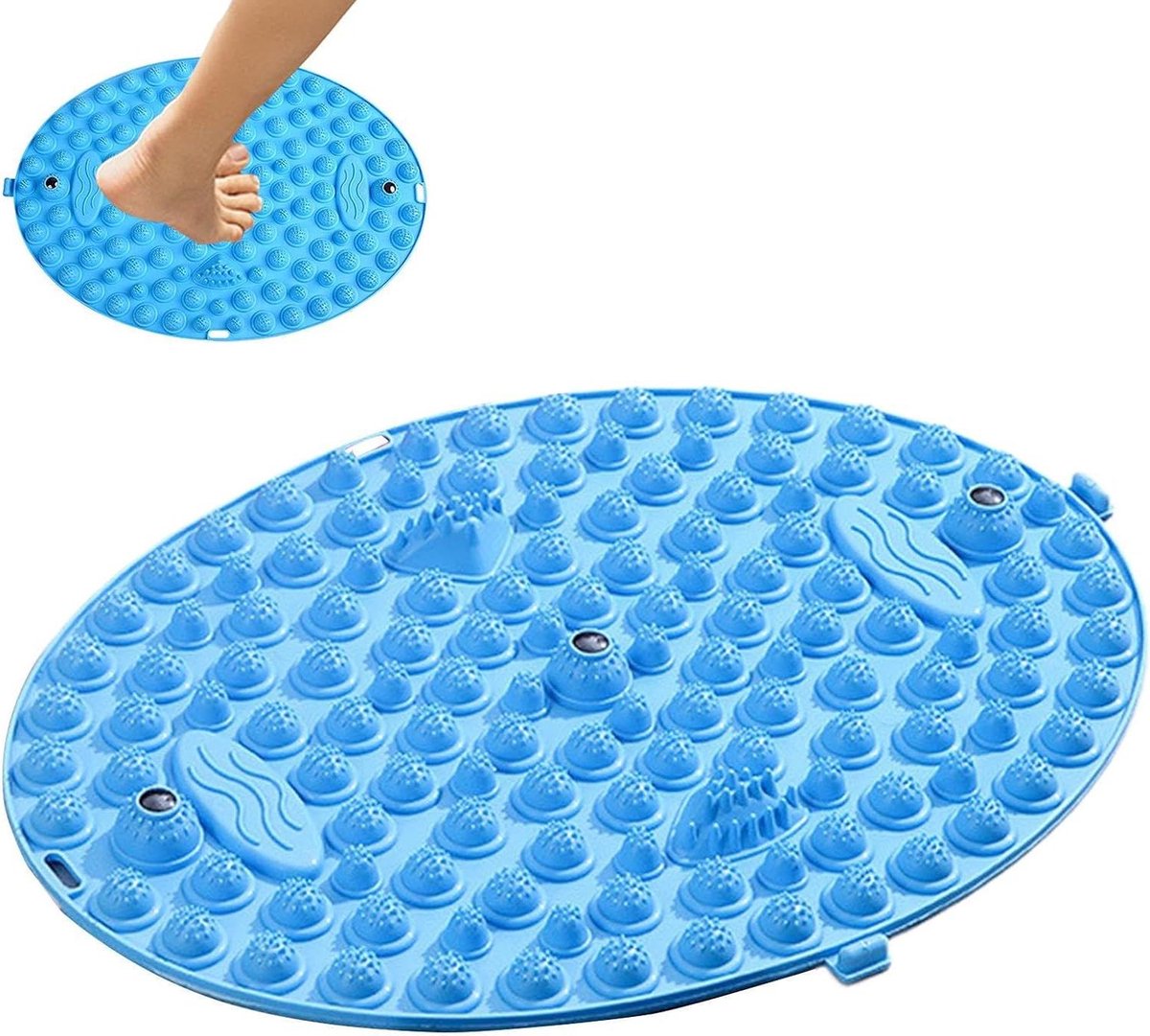 Voetmassage Mat - Ergonomisch Kussen - Ontspanning Na Werk - Magnetische Punten - 48 x 37 cm - Zwart