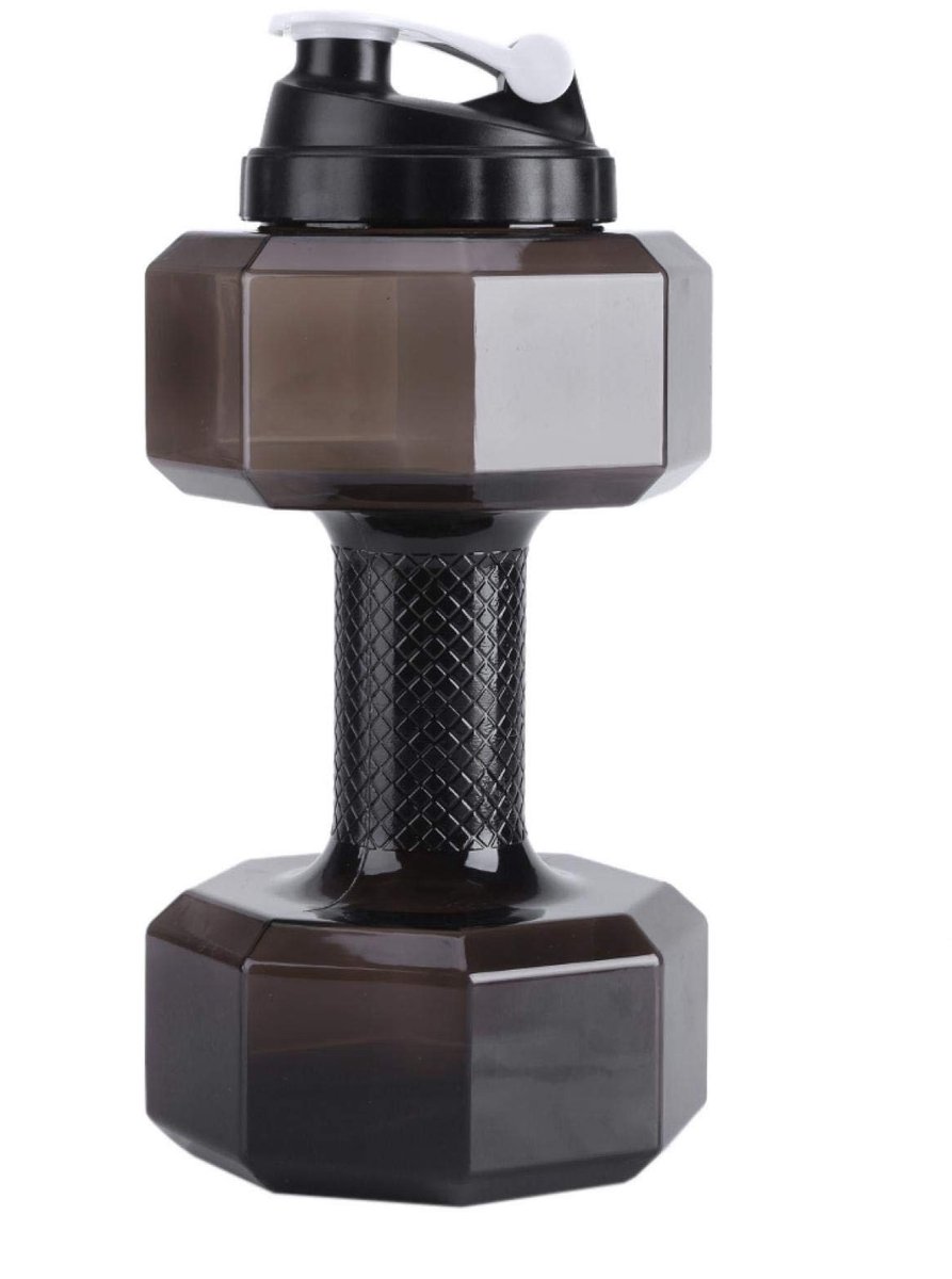 Dailygoods- Waterfles 2.2L - Dumbbell Vorm - Sportfles - Fitness Accessoire - Geschikt voor Outdoor - Waterdichte Deksel - Lichtgewicht