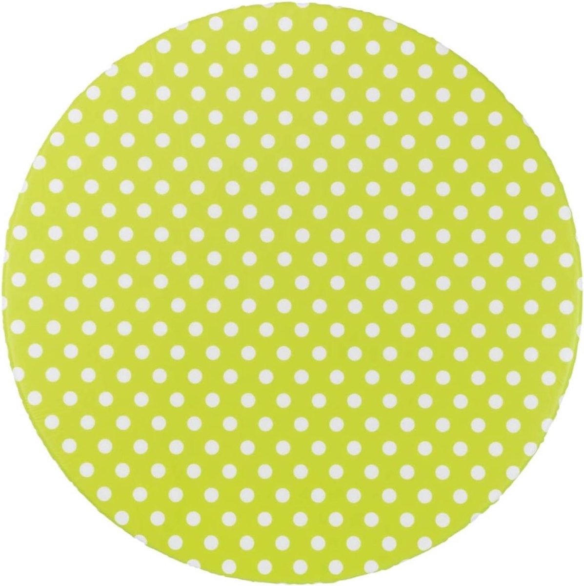 Tafelkleed Groen - Rond Kleed - Buiten Zitten - Met Elastische Band - Ø 70-86 cm - Gestipt