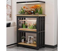 Aquariumstandaard - Vis tank meubel - Aquarium presenteren - Zwaar belastbaar - 100 cm hoog - Zwart