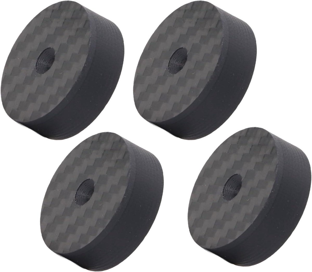 Luidspreker Isolatie Voetjes - Trillingsdempers Demper Pad - Audio Optimalisatie - Carbon Fiber Materiaal - 4 stuks - Zwart