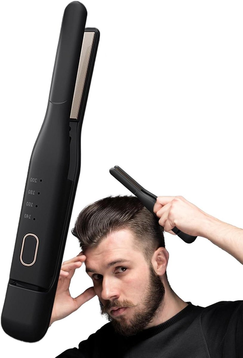 Haar Styler - Stijltang Krultang - Styling Onderweg - Draadloos Snel Opwarmend - 22 cm - Zwart