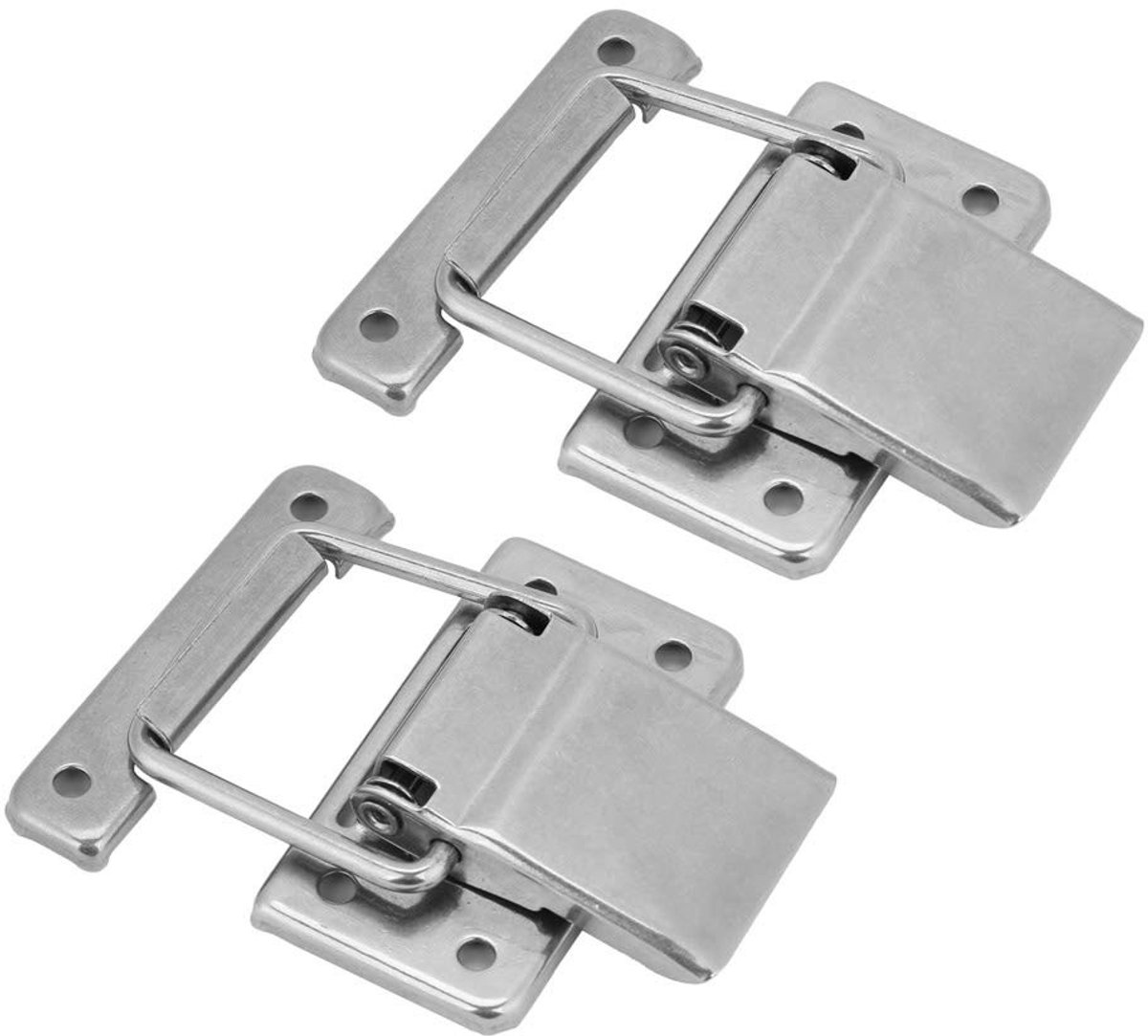 Dailygoods- Klink 2 Stuks - Roestvrij Staal - Veergrendel - Slijtvast - Eenvoudig te Installeren - Voor Meubels/Kasten - Vergrendeling