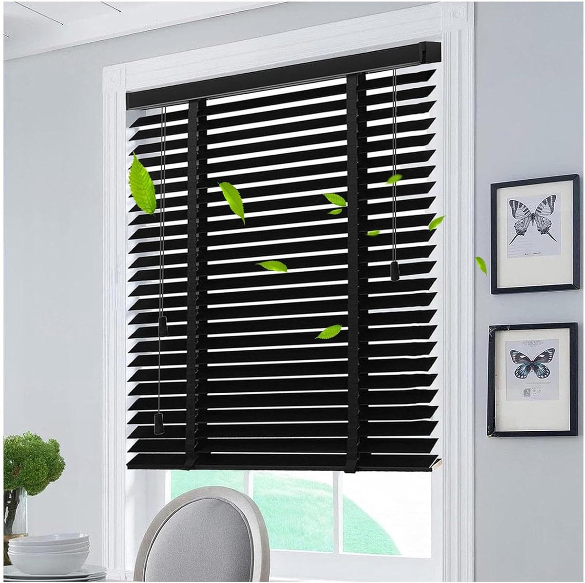 Houten Jaloezieën - Horizontale Raambekleding - Privacy Creëren - Natuurlijk Lindemateriaa