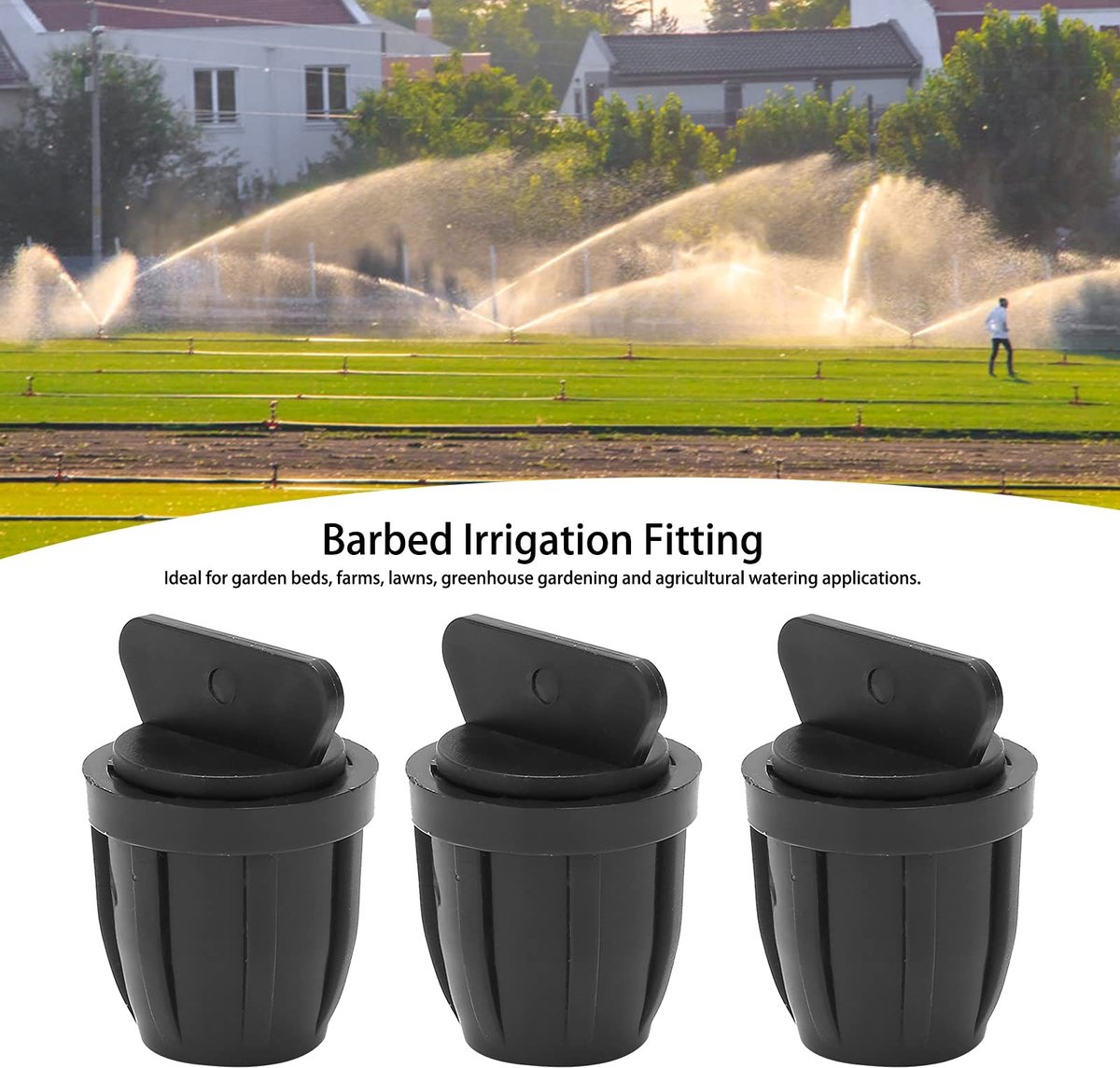 Dailygoods- Slang Eindplug 20 Stks - Duurzaam ABS-Materiaal - Sluit Druppelirrigatieslang - Voor Tuinbedden/Gazons - Ideaal voor Kassen - Productlengte 35 mm - Slangstopper
