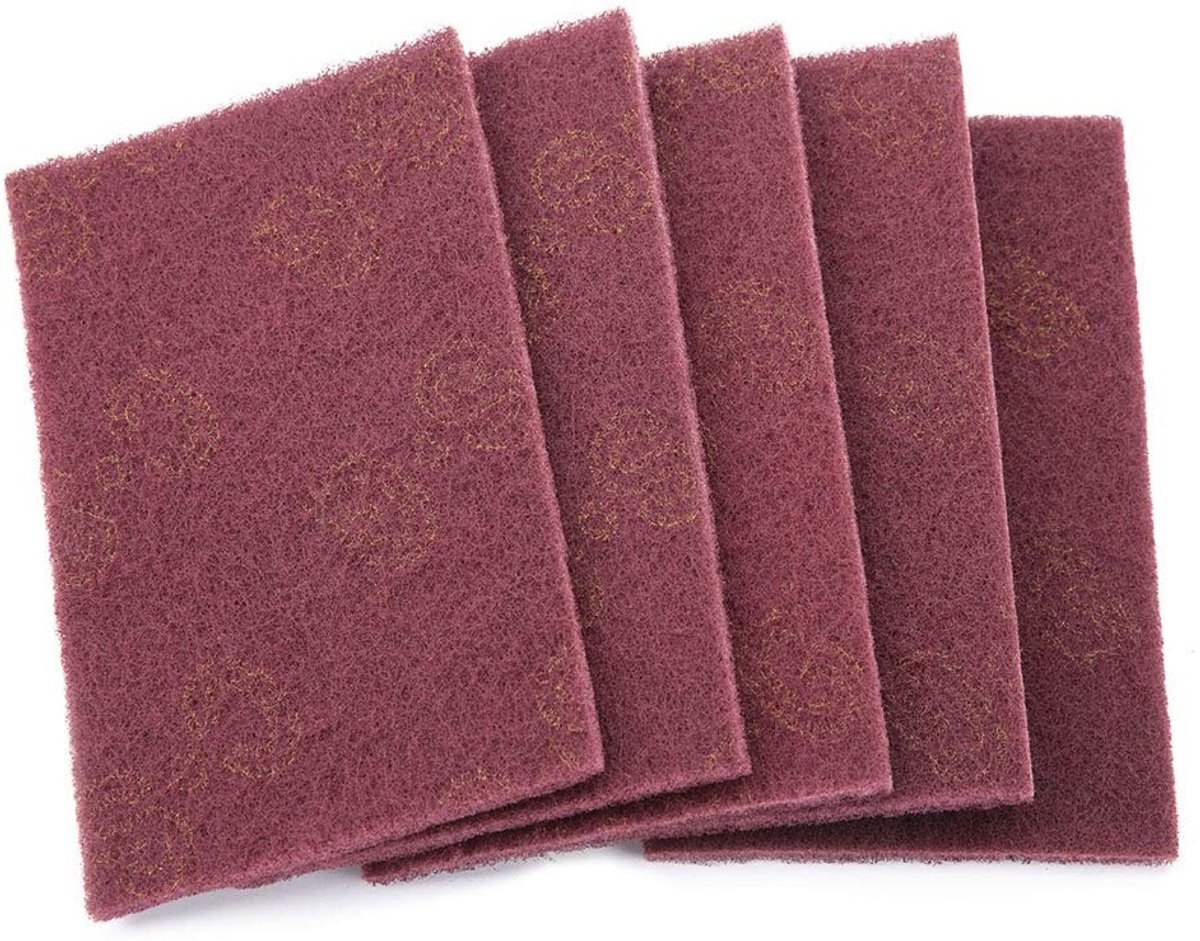 Dailygoods- Schuursponsje Set van 5 - Schuurpads - Schuurpapier Fijn - Schuurpapier voor Polijsten - Schuurpapier voor Reiniging - Geschikt voor Industriële Afwerking - Schuurpad