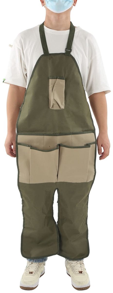 Dailygoods- Tuinschort Vuilafstotend - 600D Oxford-stof - Multi Pockets - Slijtvaste Beschermschort - Draagbaar - Tuinwerkaccessoire - Werk Schort