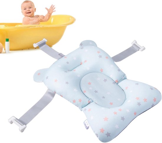 Baby Badsteun - Baby Badkussen - Veilig Baden - Universeel Inzetbaar - 43 x 28 x 22 cm - Babyblauw — afbeelding 5