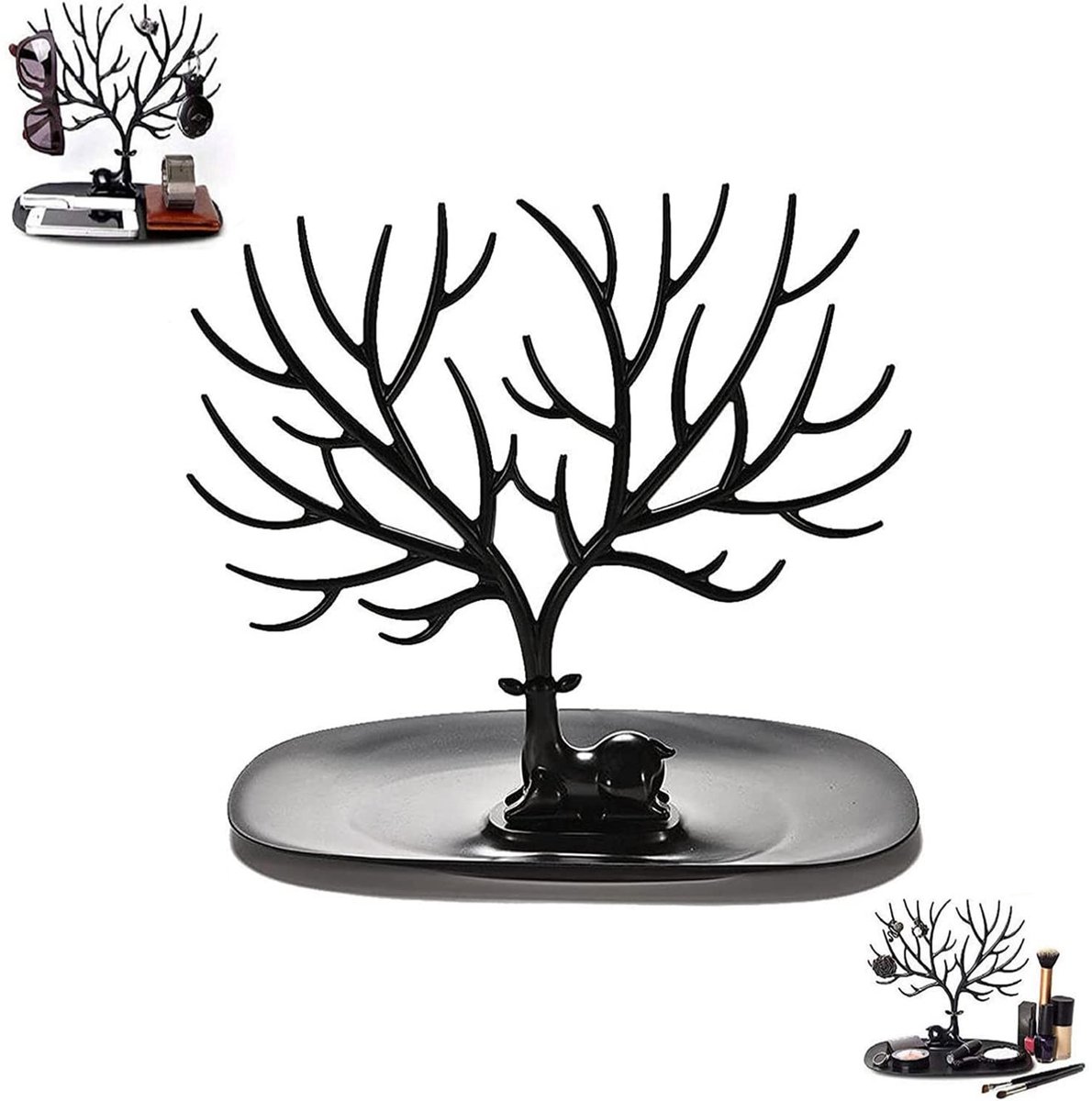 Dailygoods- Sieradenstandaard - Decoratieve Sieraadboom - Armband Houder - Halsketting Organizer - Lichtgewicht Kunststof - 25 x 22,5 x 14,5 cm - Sieradenhouder