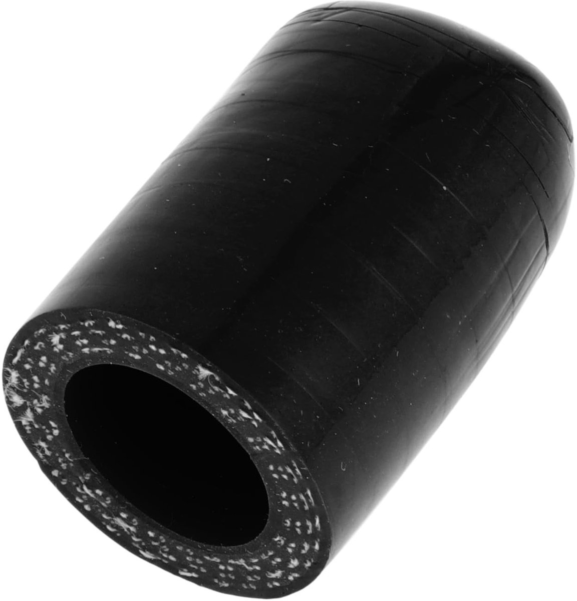 Dailygoods- Siliconen Slang 30 mm Lengte - Eindkap - Versterkte Blindkap - Bypass-buis - Hoog Temperatuur Bestand - Zwart - Slangafsluiter