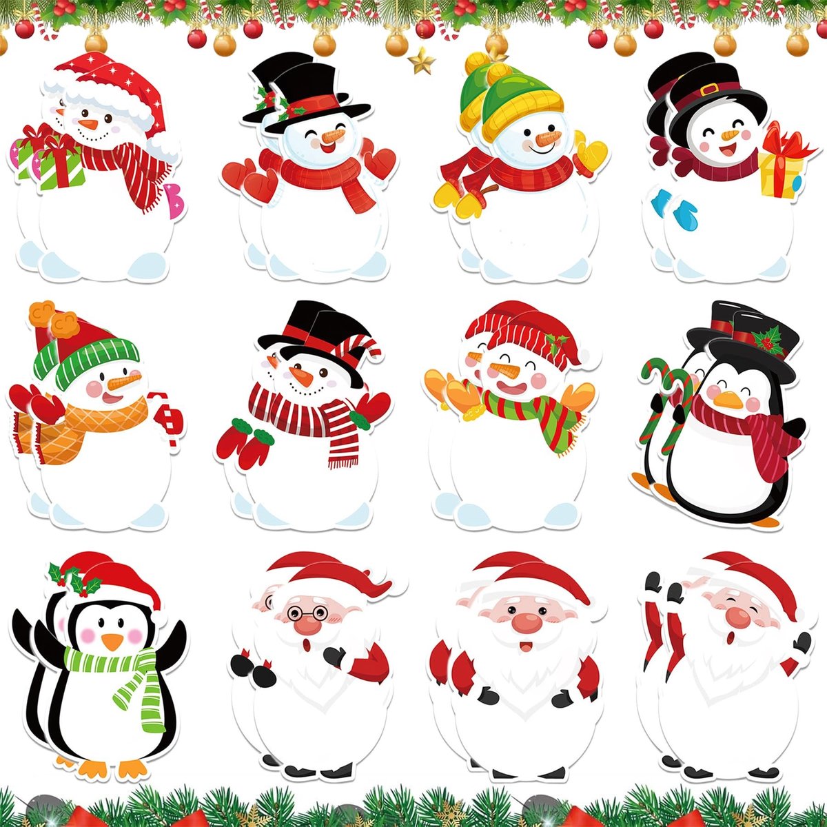 Dailygoods- Zelfklevende Notities 24 Stuks - Kerst Ontwerp - Notitieblok - Sticky Notes - Kantoornotities - Hoogwaardig Papier