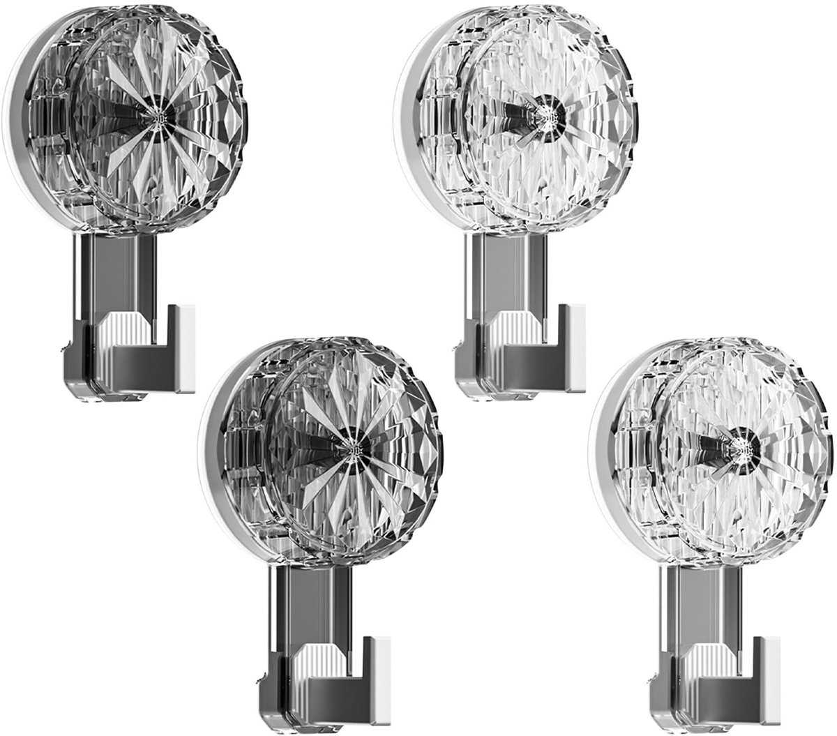 Dailygoods- Zuignaphaken 4 Stuks - Zelfklevend - Herbruikbaar - Voor Badkamer/Keuken - Belastbaarheid 5 kg - Corrosiebestendig - Wandhaken