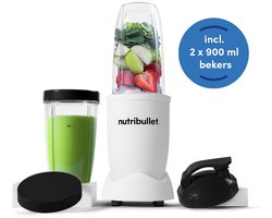 Nutribullet Exclusive Blender – 900 Watt – Smoothie Maker – Twee 900 ml Drinkbekers- Incl. To Go Desksel en Bewaardeksel – BPA & BPS-vrij – Wit