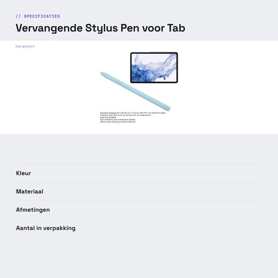 Dailygoods- Stylus Pen Vervanging - Geschikt voor Tablet S6 Lite 10.4in - Natuurlijke Greep - Drukgevoeligheid - Duurzaam Plastic - Voor S Pen Naald - Tekenpen — afbeelding 3