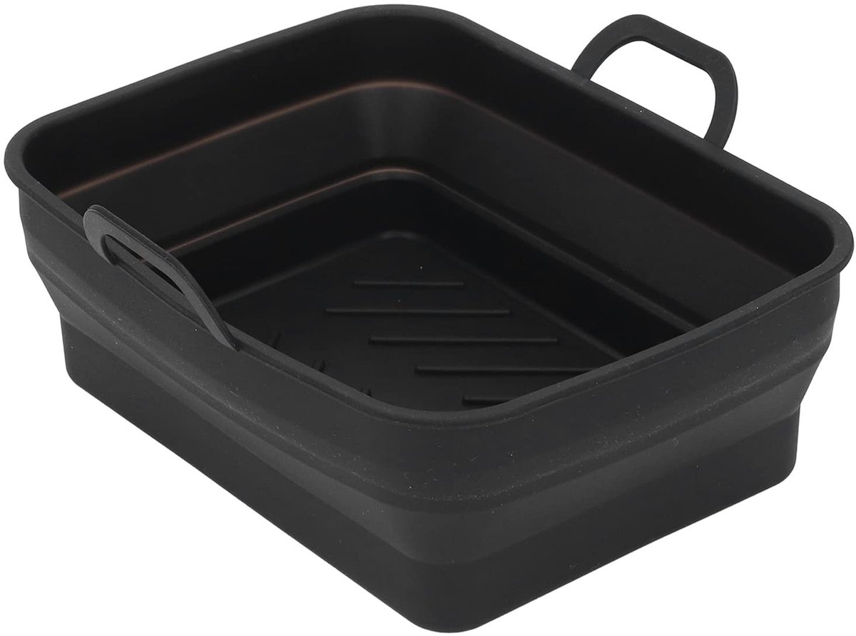 aladdien - Silicone Air Fryer Liner - Herbruikbaar en Veilig - 24 x 18 cm - Vaatwasserbestendig - Anti-aanbaklaag - Geschikt voor Airfryers - Kleur:...