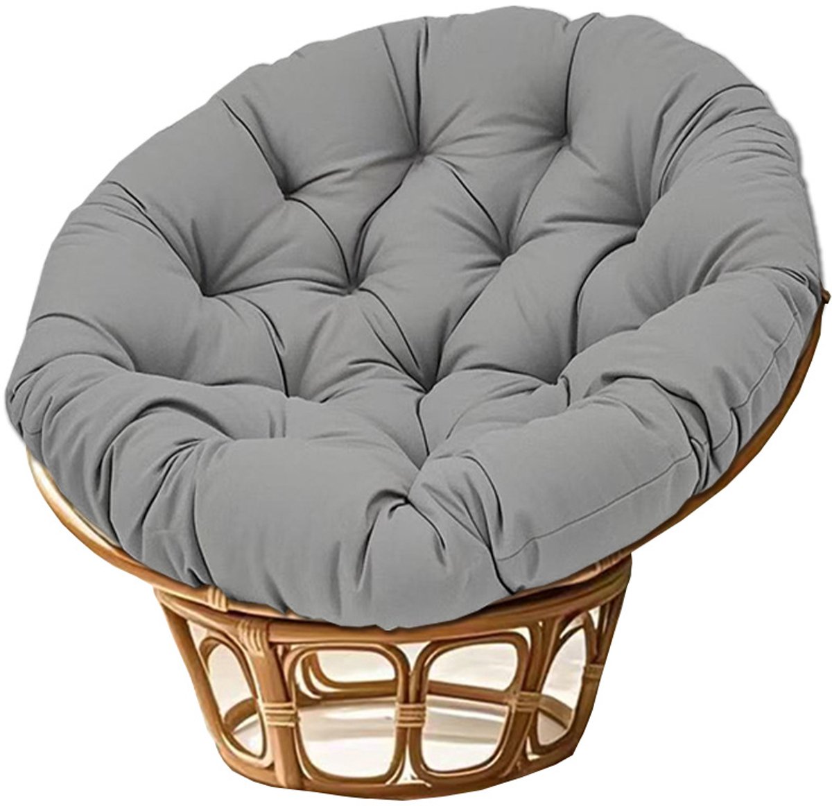 Donkergrijs Zitkussen - rond - 40x40cm - geschikt voor hangmanden/schommels/radarstoelen - rugleuning