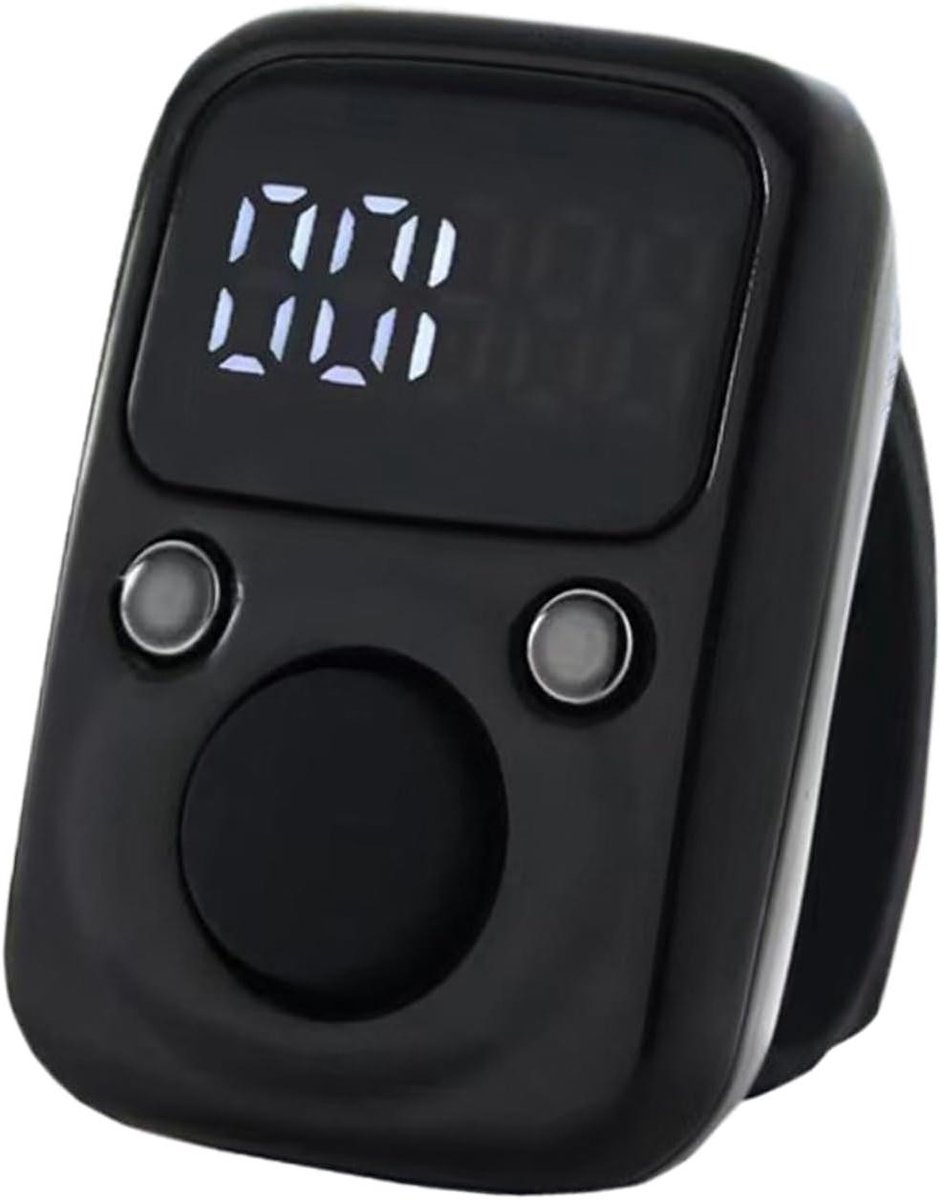 Digitale Teller - Vinger Clicker - Sportevenementen Tellen - Waterdicht Ontwerp - 3.3 x 2.5 cm - Zwart