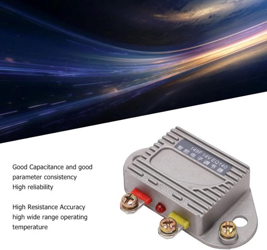 Intelligente Spanningsregelaar - Elektronische Regelaar - Generator Stabiliseren - Aluminiumlegering - 14V - Grijs — afbeelding 5