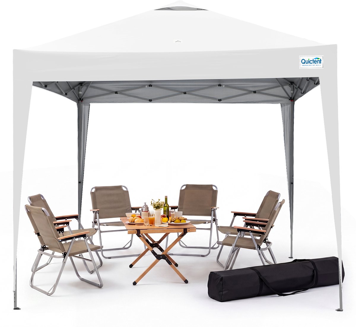 Quictent Waterdicht Vouwbare Partytent 3x3m – Pop-Up Partytent met UV 50+ -wit