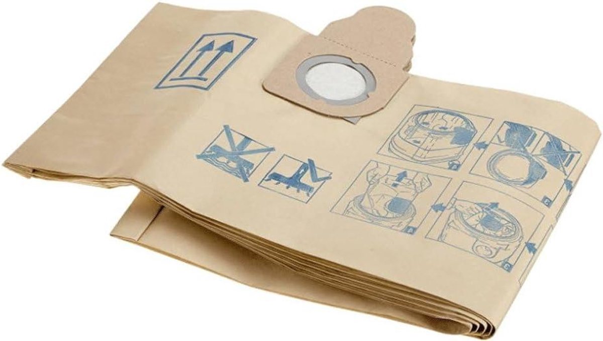 Stofzuigerzakken - Reservezakken - Schoon Huis - Lichtgewicht - 5 stuks - Wit