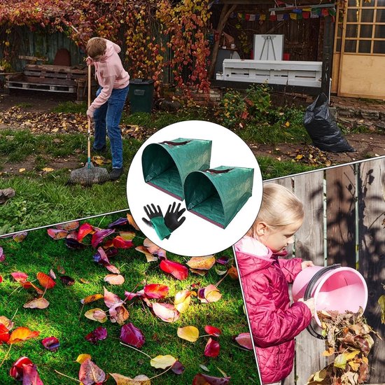 Blad Verzamelaar Zakken - Tuinafval Zakken - Gazon Opruimen - Hittebestendig Materiaal - 270L - Groen — afbeelding 5