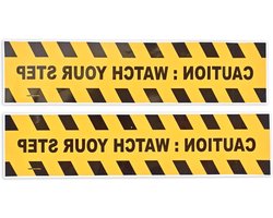 Caution of eSplanade Please note your step warning sign sticker - easy to assemble weatherproof long-lasting ink (size -7.5"x5.5") - for office, factory, ships, factory, company etc.