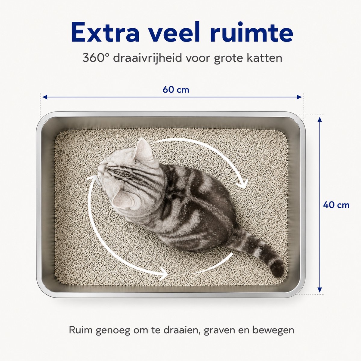 YYCHAN YYCHAN RVS Kattenbak - afbeelding 2