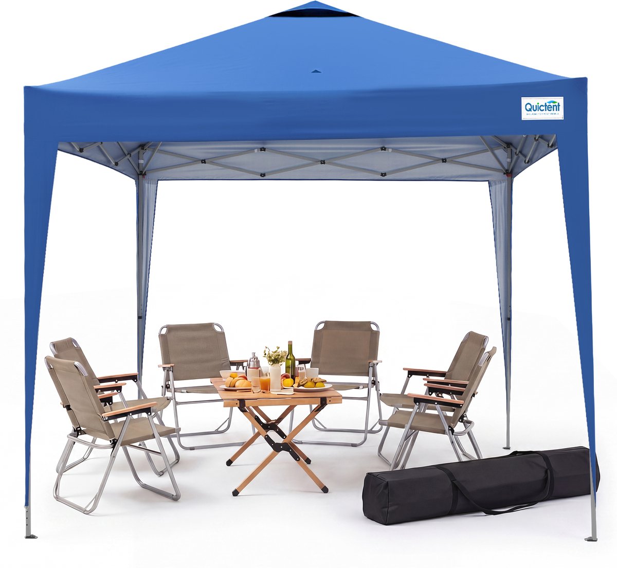 Quictent Waterdicht Vouwbare Partytent 3x3m – Pop-Up Partytent met UV 50+ – Lichtblauw