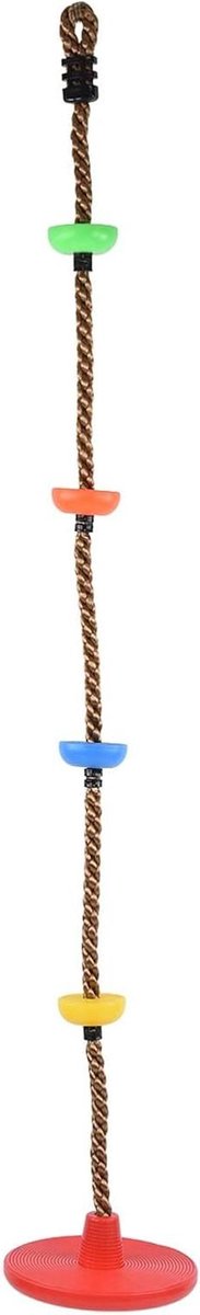 Schijf Schommelstoel - Klimtouw Speelgoed - Buiten Spelen - Hoge Sterkte Plastic - 30 cm Doorsnee - Kleurrijk