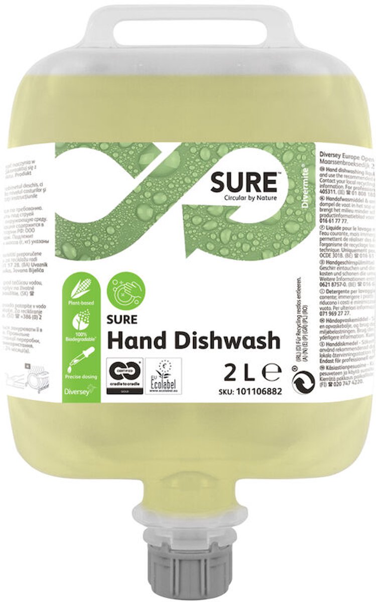 Diversey Sure Hand Dishwash Divermite - 3X2L - W2392