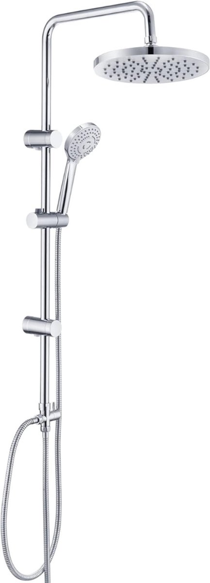 QUOVO® Douchepaneel met Thermostaatkraan - Douchepaneel - Regendouche met Thermostaatkraan - Zilver - 58cm x 20cm x 95cm