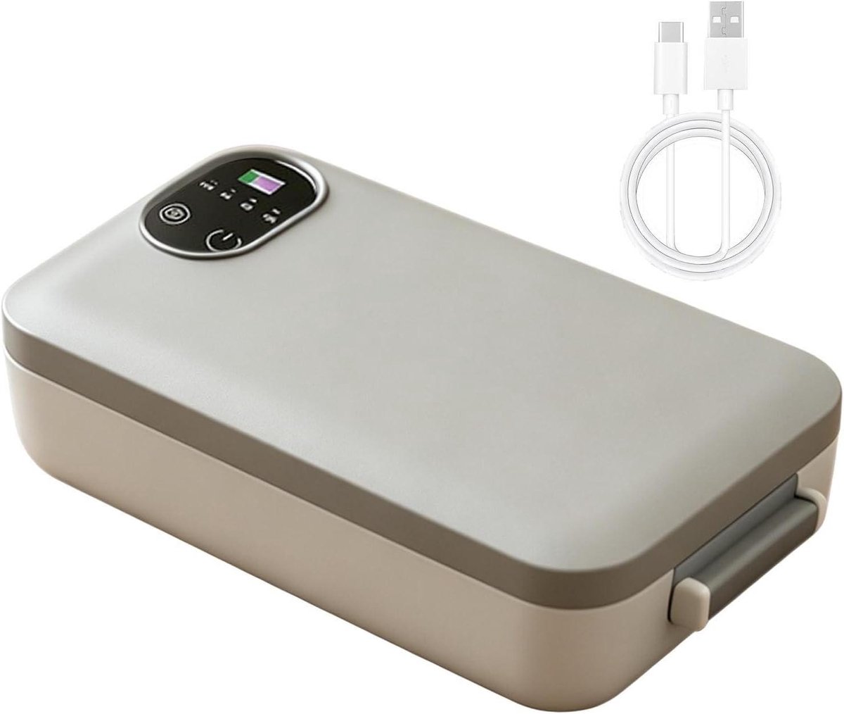 Elektrische Lunchbox - Voedselwarmer - Warme lunches - Directe verwarming - 900ml - Grijs