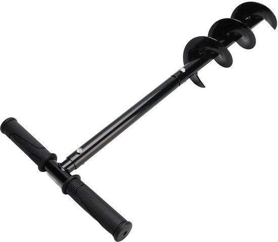 Handbediende Vijzelboor - T-vormige Boor - Bloembollen Planten - Ergonomische Grip - 35 x 15 x 11 cm - Grijs — afbeelding 3