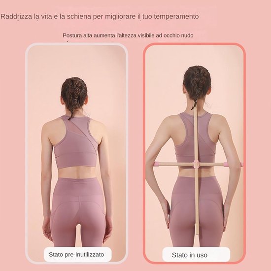 Yoga Oefenstok - Stretcher Trainingsstok - Lichaamsuitlijning Verbeteren - Houten Constructie - 60 cm 80 cm - Niet gespecificeerd — afbeelding 3