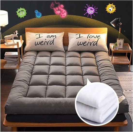 Japanse Futon Matras - Opvouwbare Vloermat - Comfortabel Slapen - Ergonomisch Ontwerp - 100x200cm - Wit — afbeelding 4