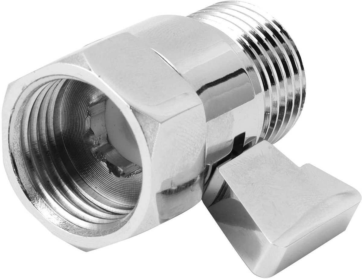 Dailygoods- Afsluitklep Waterstroomregeling - Douchekraan - Bidet Sproeier - Waterbesparing - Universele Knop - Eenvoudig te Installeren