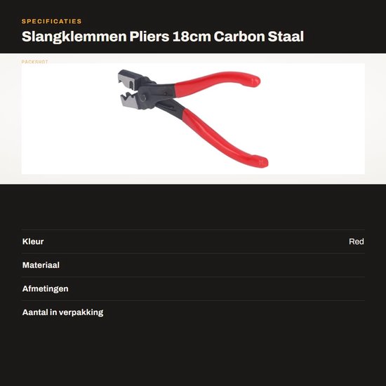 Dailygoods- Slangklem Tang 18cm - Carbon Staal - Comfortabele Handgreep - R-Type Ontwerp - Lichtgewicht - Efficiënt Gebruik van Dailygoods — afbeelding 2
